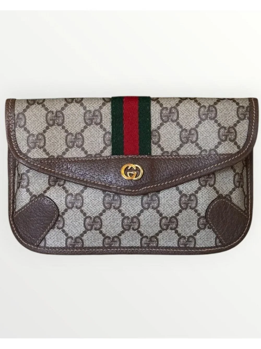 Gucci Vintage GG Supreme Sherry Line Pouch